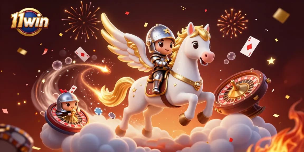 Experience thrilling wins with vibrant 11win casino-themed illustration featuring dynamic characters and gameplay elements.