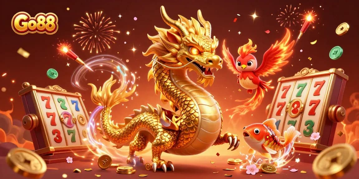 Engage with Go 88's dynamic gaming scene featuring vibrant visuals and captivating characters.