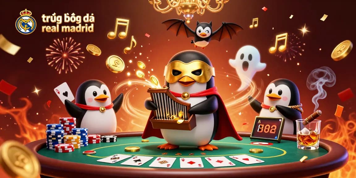 Experience the excitement of trực tiếp bóng đá real madrid with dynamic scenes of animated casino characters.
