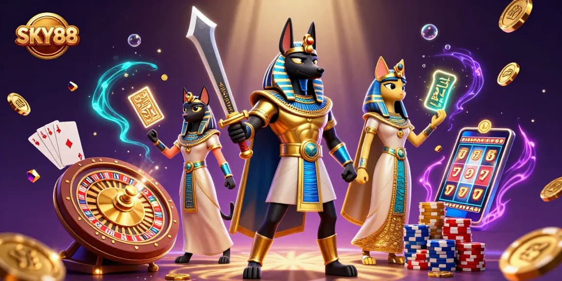 Experience thrilling casino games at SKY88 with dynamic symbols and vibrant energy.