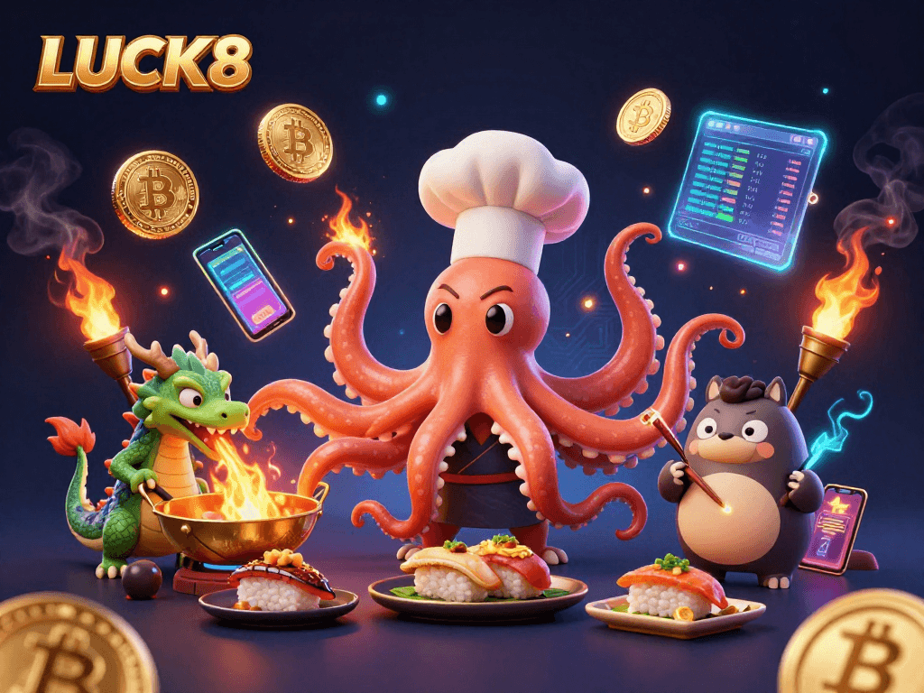 Spin and win with LUCK8's vibrant 3D casino-themed illustration showcasing exciting gaming elements.