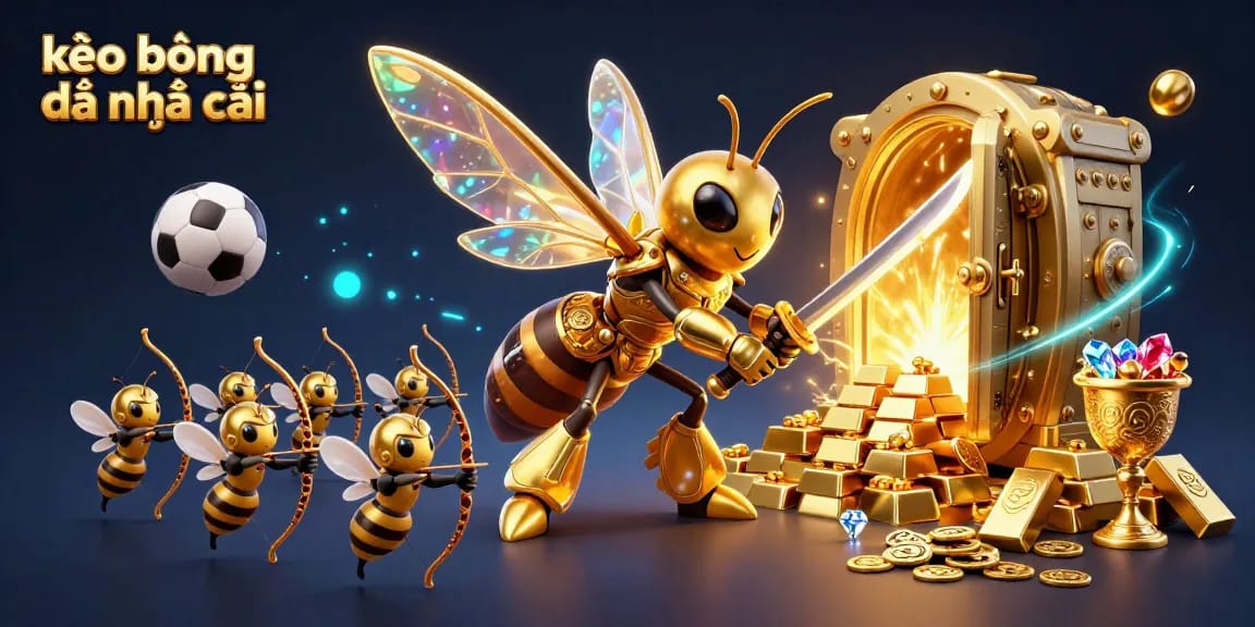 Experience the thrilling world of kèo bóng đá nhà cái with detailed 3D illustrations capturing dynamic sports betting action.