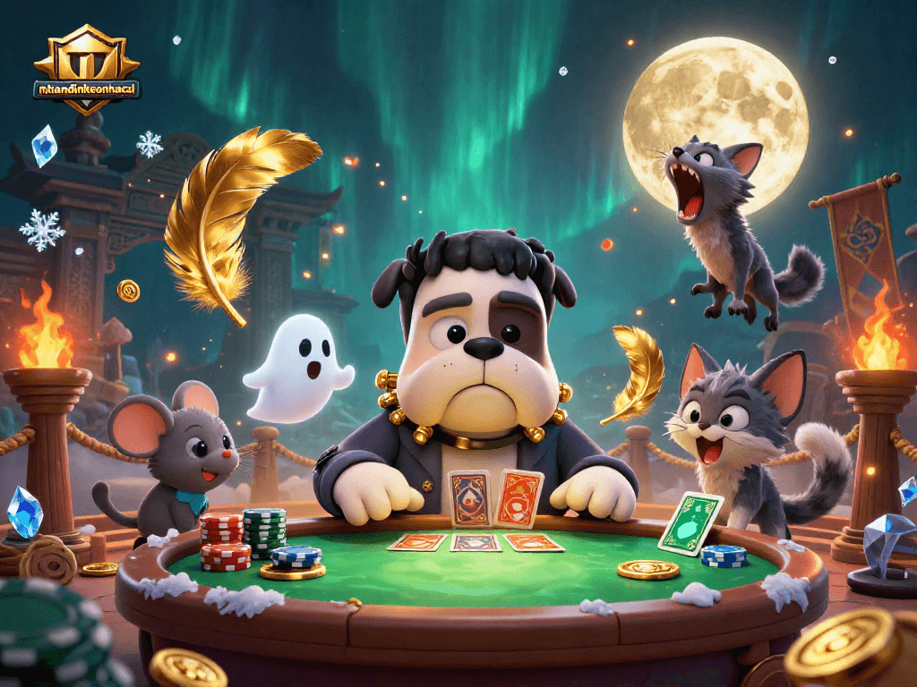 Engage in exciting card games with nhandinhkeonhacai's 3D dazzling casino illustration.