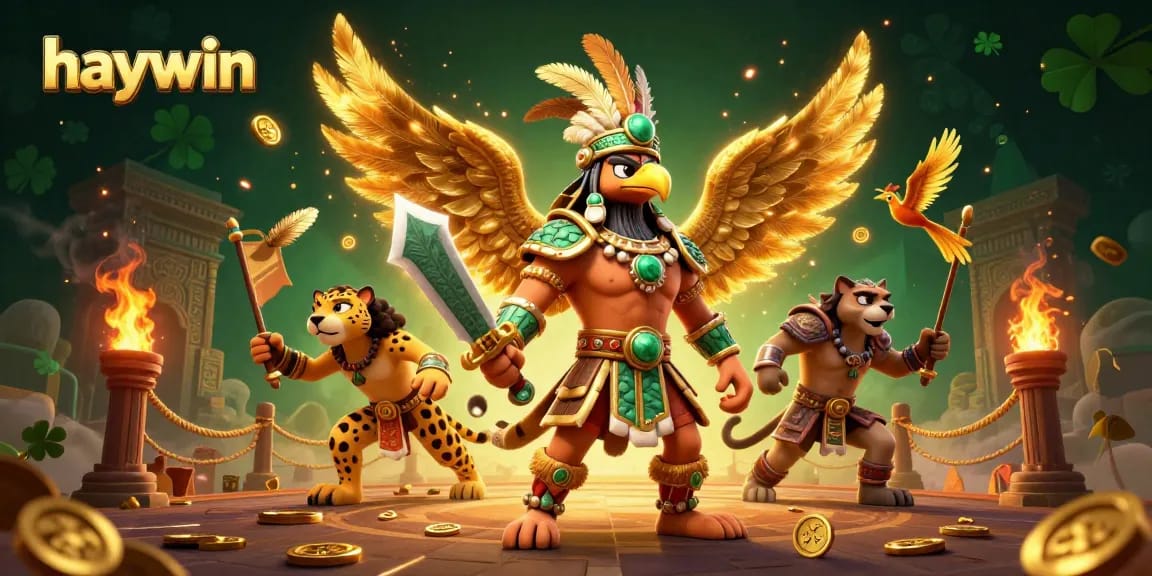Bet on golden victories with haywin in this thrilling Aztec-inspired casino scene.