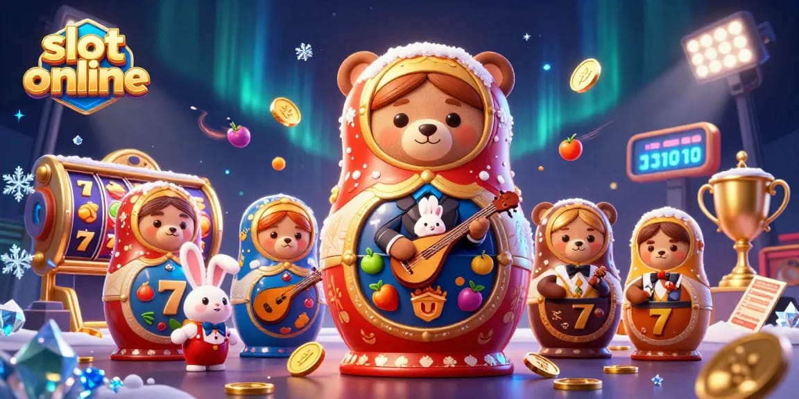 Engage with slot online adventures in this vibrant 3D casino scene brimming with energy.