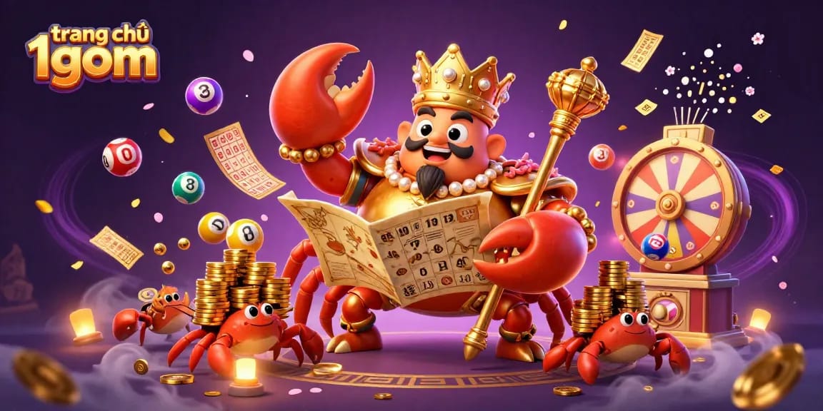 Experience the excitement of gaming at trang chủ 1gom with vibrant casino elements and dynamic lottery visuals.