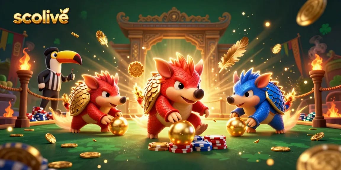 Socolive sparks excitement as rival pangolins compete in a rich casino scene with dynamic betting elements.