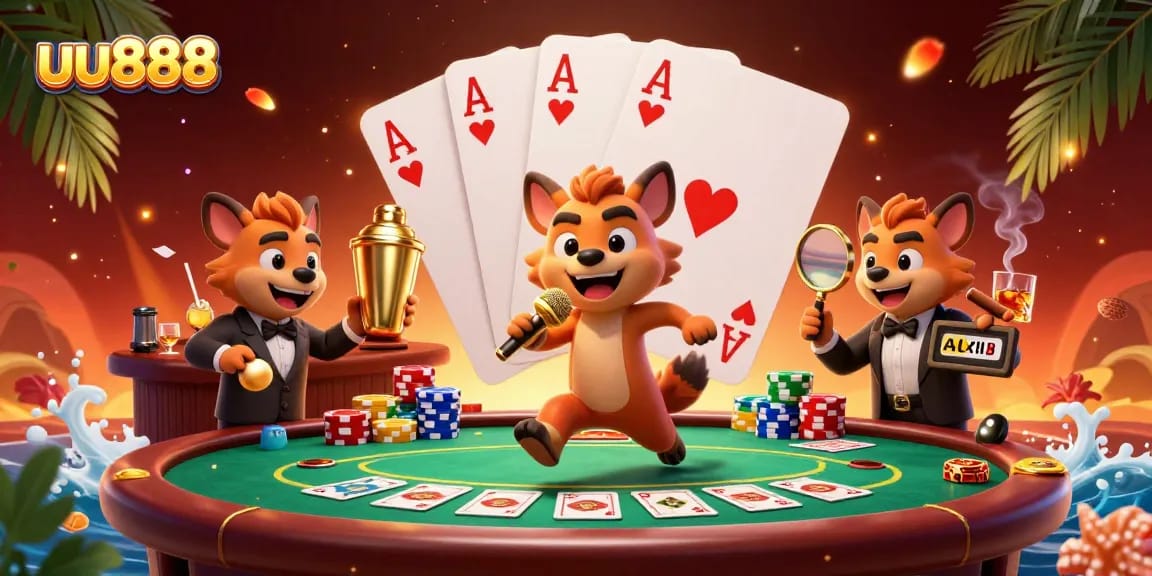 Explore uu888's vibrant comedy casino featuring hyenas, poker, and engaging entertainment.