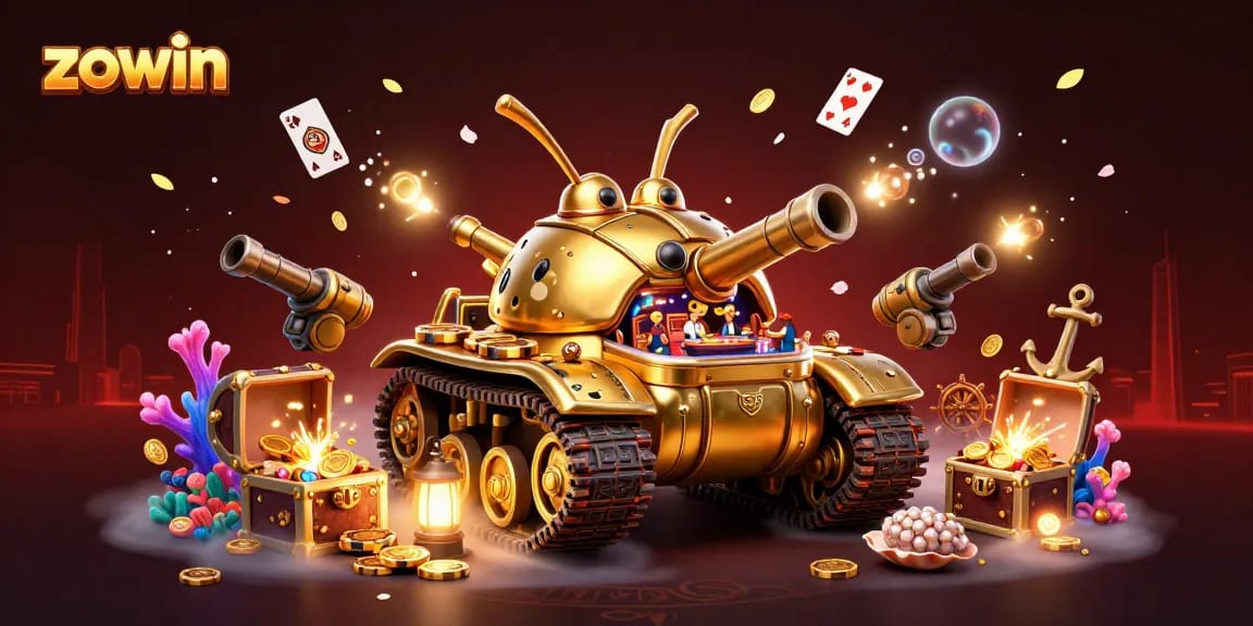 Zowin brings excitement to the game with colorful coins, immersive casino elements, and underwater treasures.