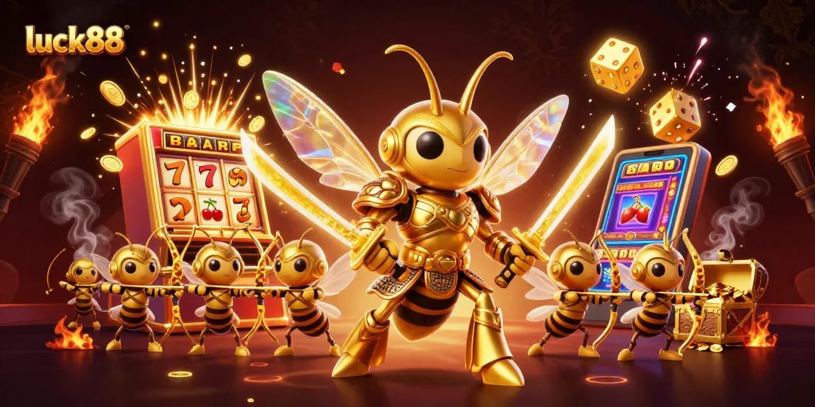 Win big with luck88 in this vibrant slot game featuring dynamic 3D characters and stunning visual elements.