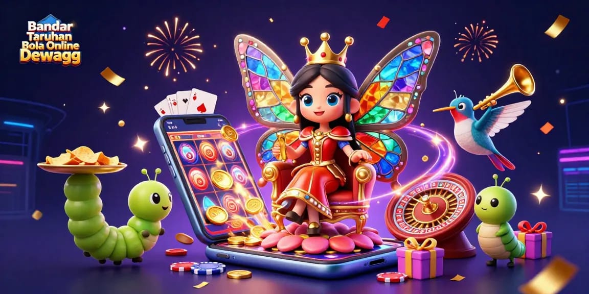Engage in thrilling gameplay with Bandar Taruhan Bola Online Dewagg showcasing dynamic 3D illustrations.