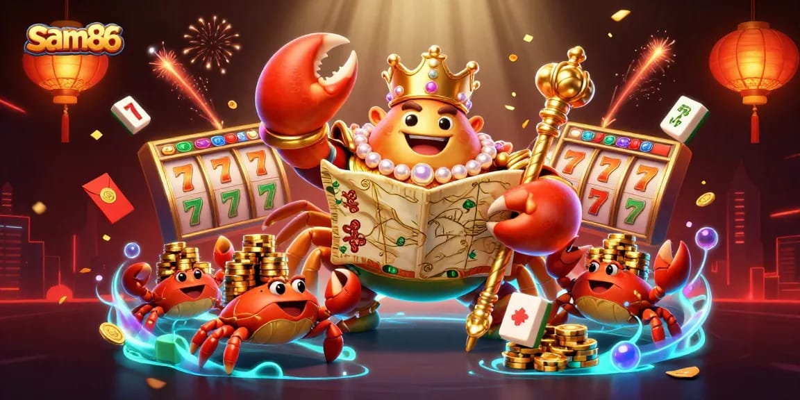 Experience thrilling gameplay at sam86 with dynamic 3D casino elements and a powerful crab emperor.