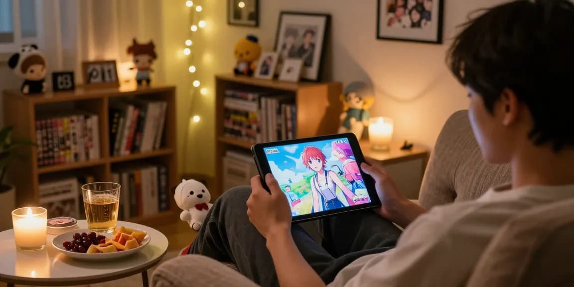 Play hentai games in a cozy setting with colorful graphics and personal touches.