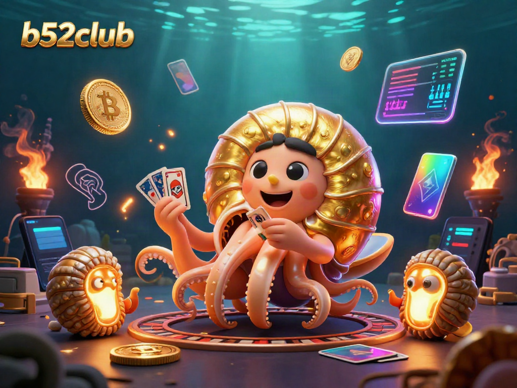 Experience thrilling gameplay at b52club with a lavish nautilus-themed casino illustration.