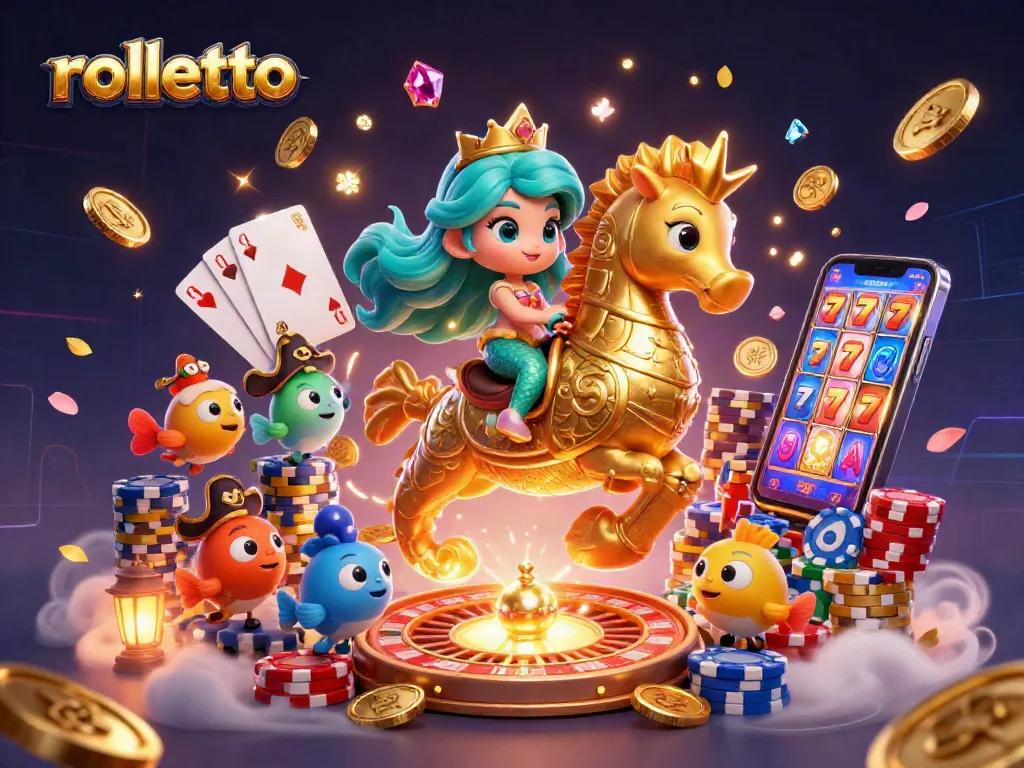 Play exciting casino games at rolletto with vibrant visuals of a winning mermaid princess.