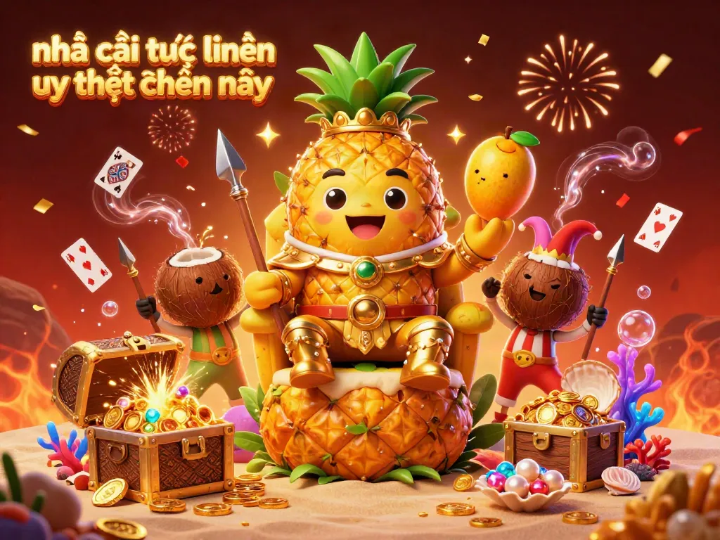 Experience vibrant casino thrill with nhà cái trực tuyến uy tín hiện nay illustrated in lively beach setting.
