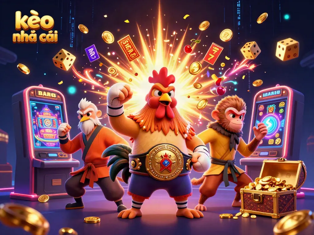 Experience thrilling actions with kèo nhà cái in this 3D casino scene featuring players and vibrant gaming elements.