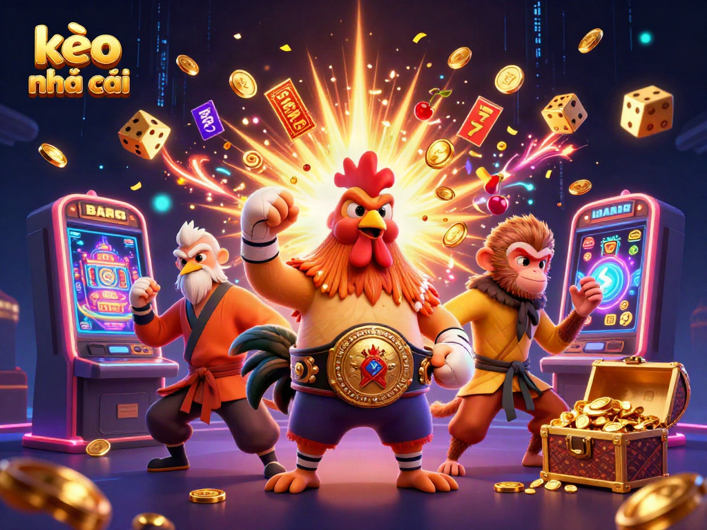 Experience thrilling actions with kèo nhà cái in this 3D casino scene featuring players and vibrant gaming elements.