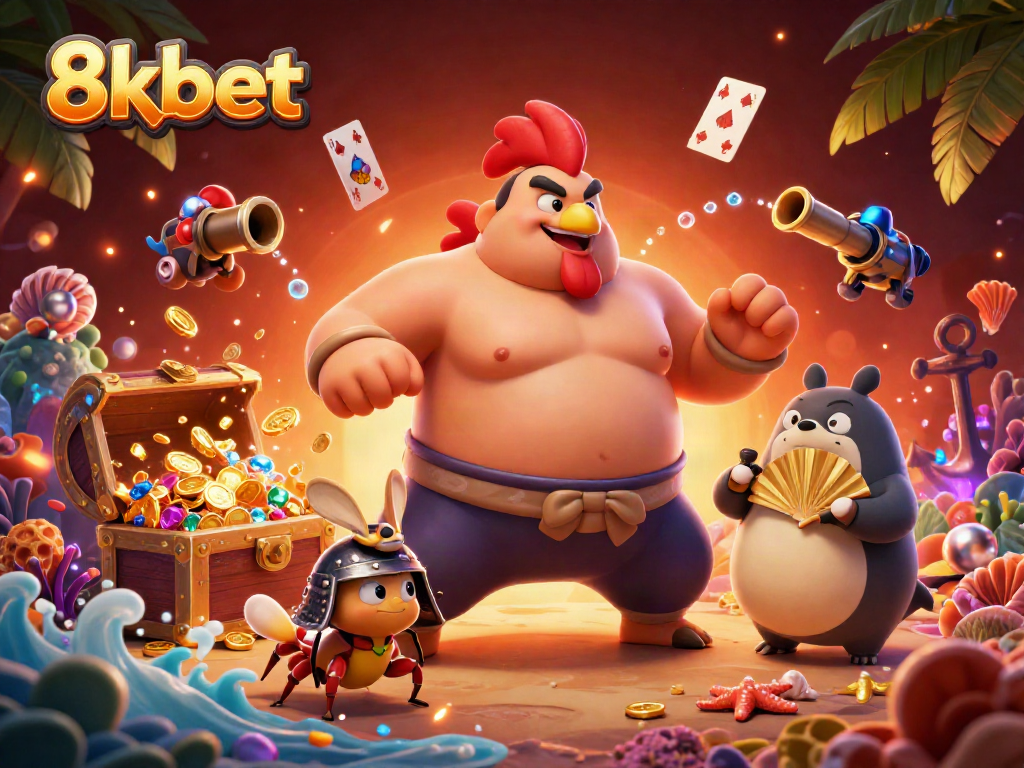 Experience thrilling wins with 8xbet in this exciting underwater casino scene full of adventure.