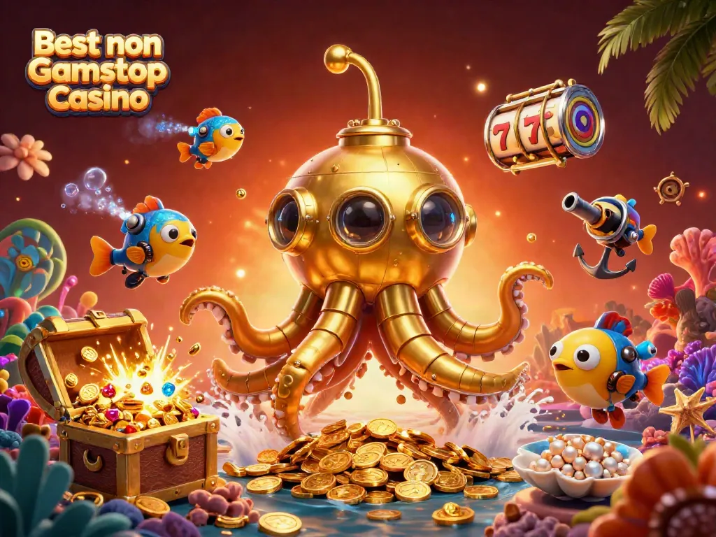 Engage with the finest gaming experience at the Best non Gamstop Casino featuring golden treasures and vibrant underwater scenes.