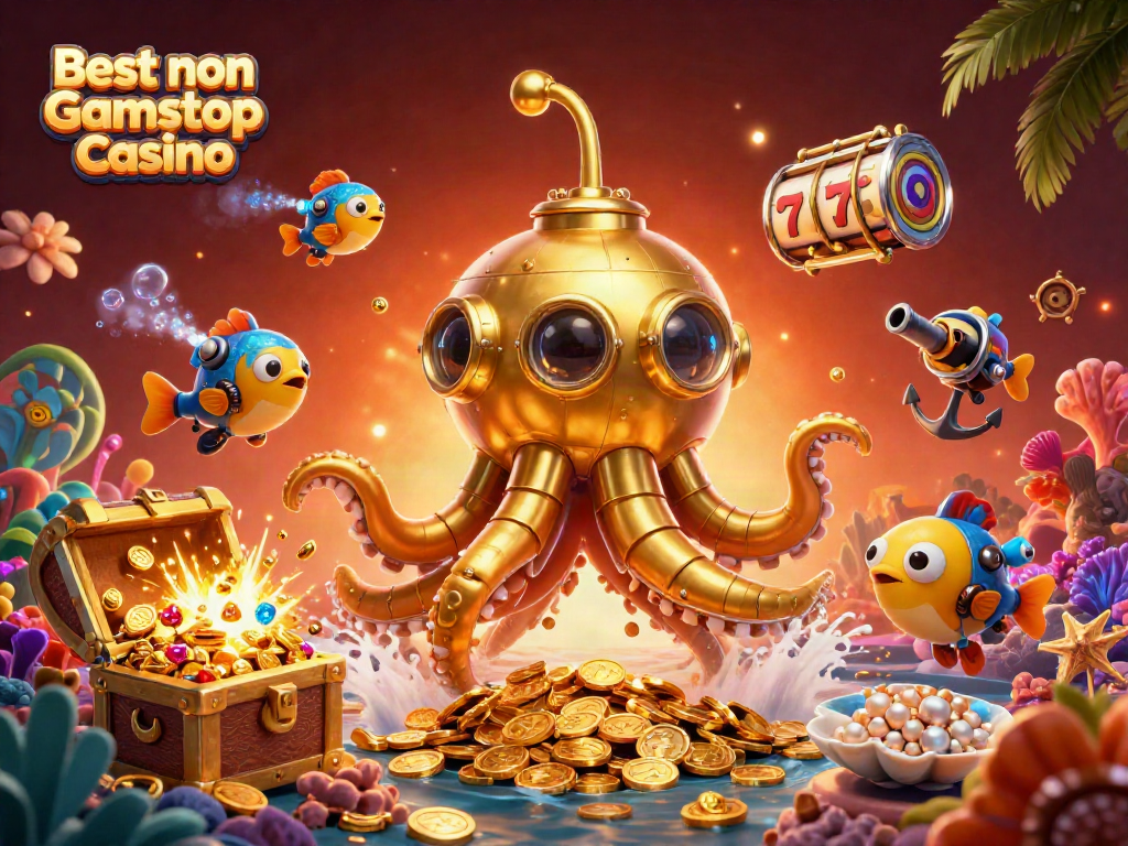Engage with the finest gaming experience at the Best non Gamstop Casino featuring golden treasures and vibrant underwater scenes.
