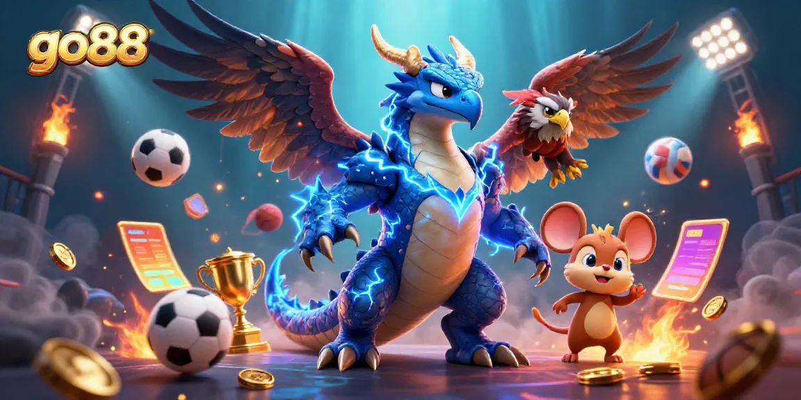 Experience thrilling gaming at go88 with electrifying characters and dynamic sports elements in an engaging scene