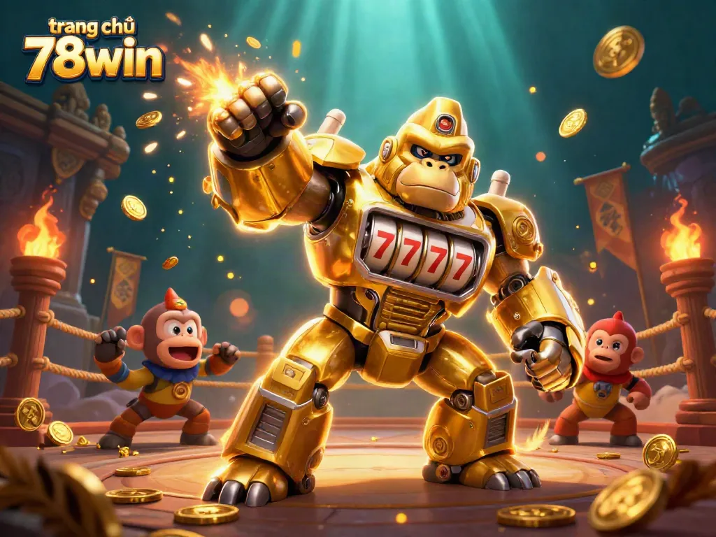 Experience the thrill of trang chủ 78win with a dynamic golden gorilla mech and casino elements.