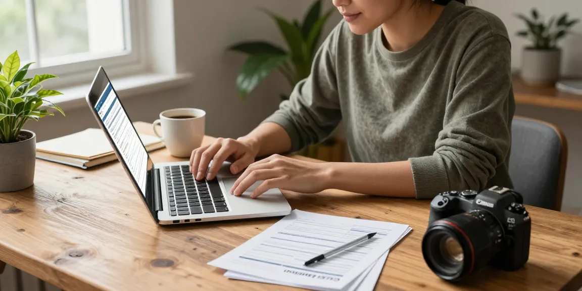 Exploring RadCred's $200 loan option in a warm home office setting.