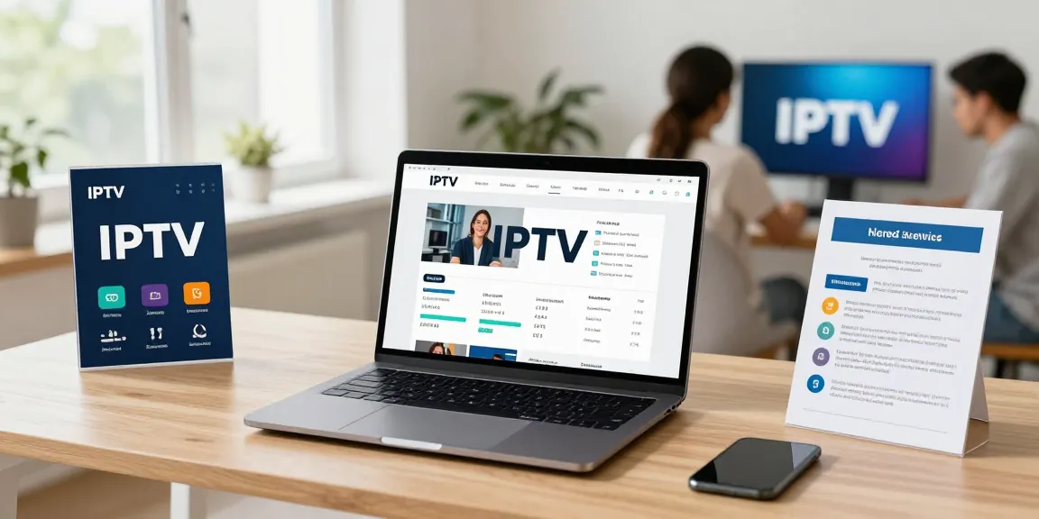 IPTV UK professional contractor managing subscriptions in a trusted local business setting.