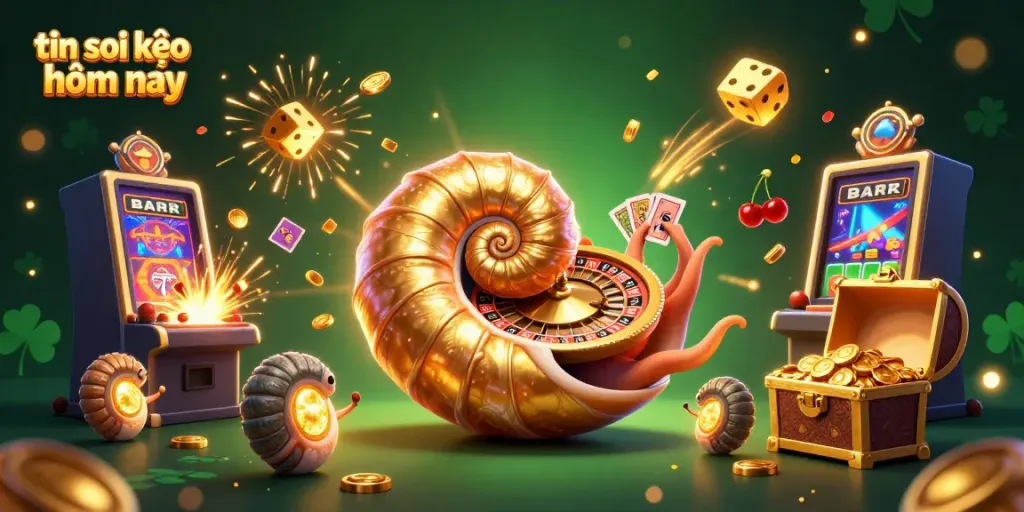 Experience the excitement of tin soi kèo hôm nay with vibrant casino elements and detailed 3D characters.