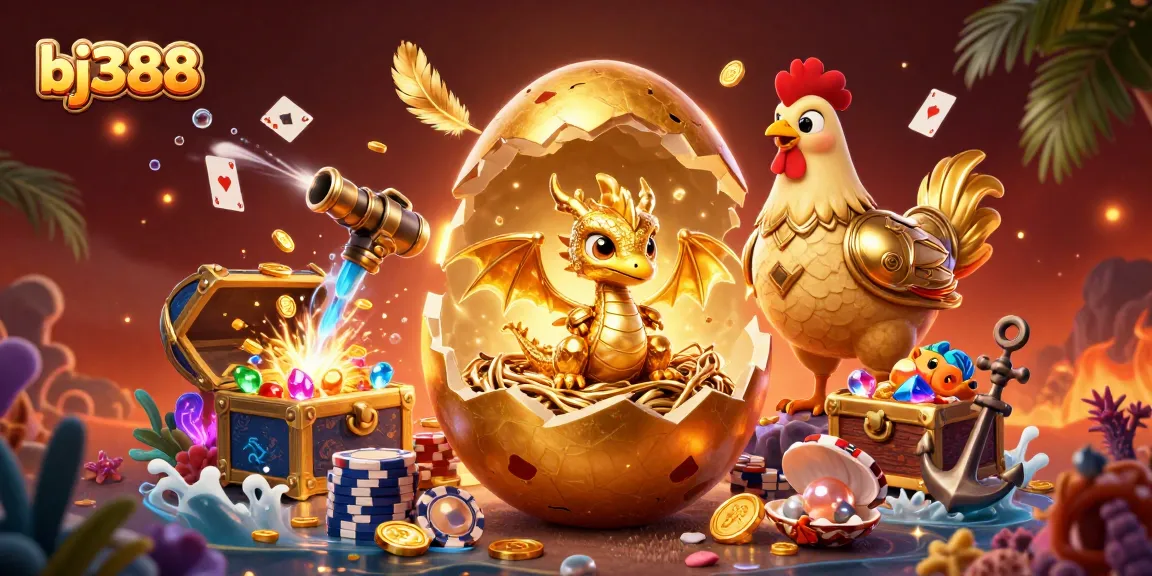 Experience thrilling bets at bj388 with a dragon guardian and vibrant casino elements in a dynamic scene.