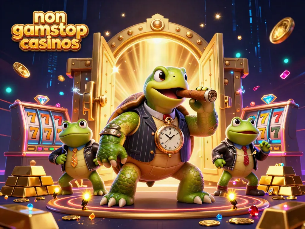 Experience thrilling non gamstop casinos with vibrant characters and luxurious casino elements.