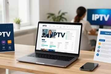 IPTV UK professional contractor managing subscriptions in a trusted local business setting.
